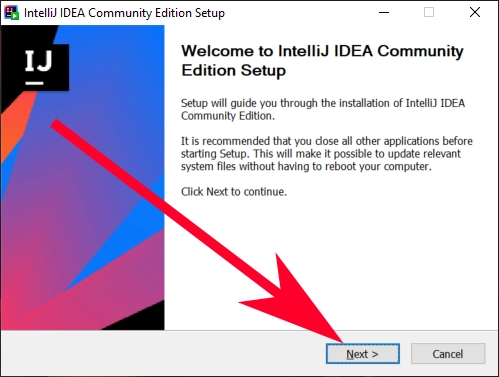Installer. Click on next button.